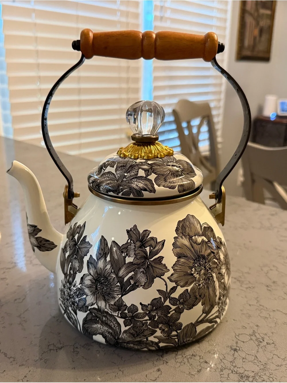 Mackenzie-Childs Sterling English 2 Quart Tea Kettle
